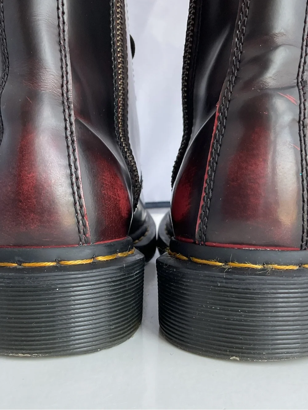 Dr Martens 1460 Pascal Front Zip Cherry Red Women’s Size 8 Rare VHTF